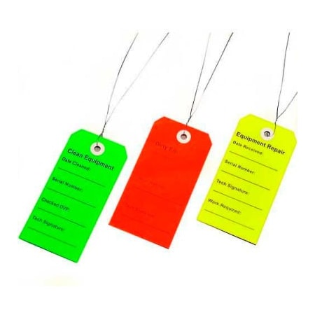 Lk Packaging Multipack Equipment Tags, inClean, Dirty, Repairin, 2-5/16inL x 4-3/4inW, Assorted Colors, 750/Pack TMUL